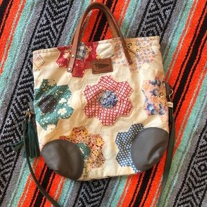 One of a kind handmade quilt topper purse